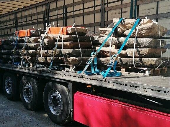 Granitplatten Anlieferung