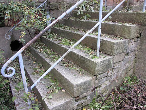 Antike Granitstufen - Granittreppe