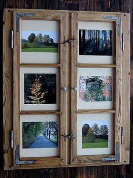 Sprossenfenster als Bilderrahmen